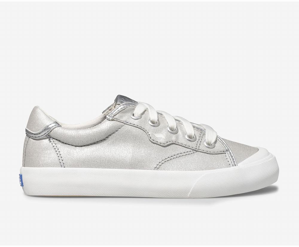 Girl Keds Crew Kick 75 Sneaker Silver 5917630RK - South Africa